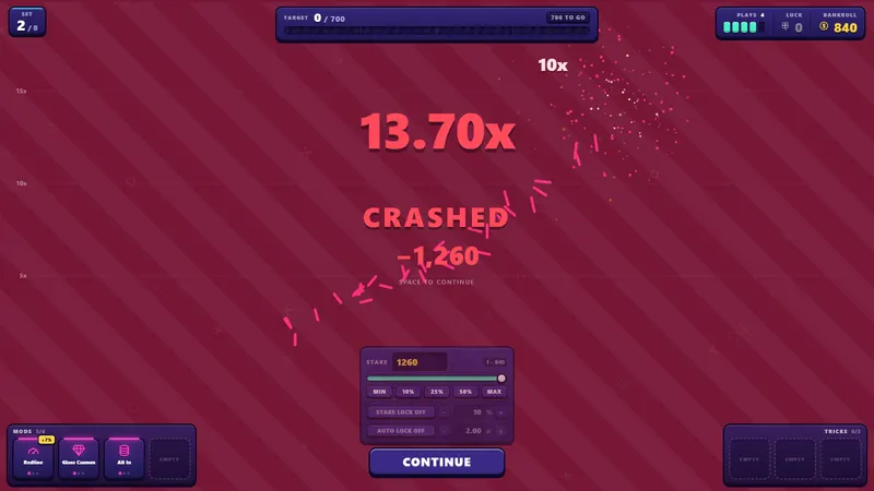 The crash: the stake is gone.